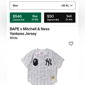 Bape Other This Is A Bape Jersey Yankees 93 On The Back And